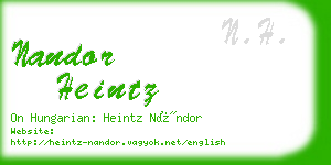 nandor heintz business card